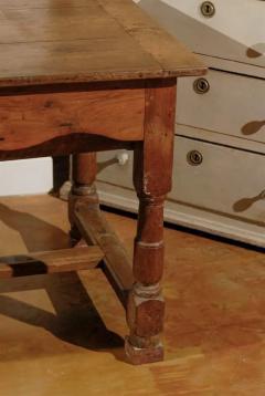 French Wooden P trin Table with Original Dough Bin and Baluster Legs circa 1750 - 3415662