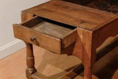 French Wooden P trin Table with Original Dough Bin and Baluster Legs circa 1750 - 3415719