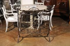 French Wrought Iron Freestanding Firescreen with Warming Holders circa 1880 - 3422879