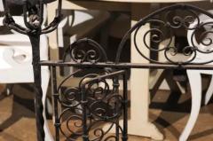 French Wrought Iron Freestanding Firescreen with Warming Holders circa 1880 - 3422881