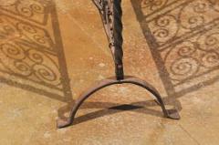 French Wrought Iron Freestanding Firescreen with Warming Holders circa 1880 - 3422909