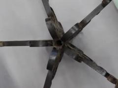 French Wrought Iron Midcentury Candelabra Centerpiece Chandelier - 4105518