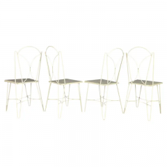 French Wrought Iron Patio Dining Set in Art Deco Style from the 1940s - 2555949