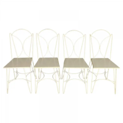 French Wrought Iron Patio Dining Set in Art Deco Style from the 1940s - 2555950