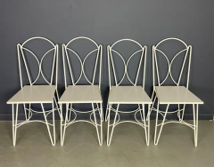French Wrought Iron Patio Dining Set in Art Deco Style from the 1940s - 2555955