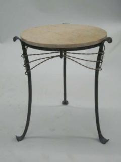 French Wrought Iron and Partially Gilt Side Table - 1877099