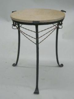 French Wrought Iron and Partially Gilt Side Table - 1877101