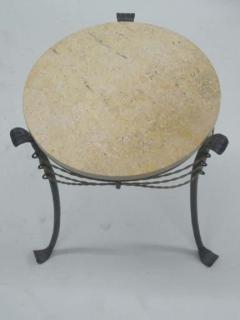 French Wrought Iron and Partially Gilt Side Table - 1877102