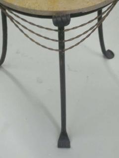 French Wrought Iron and Partially Gilt Side Table - 1877103