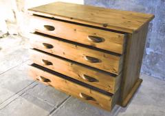 French alp solid pine 4 drawers chest of drawers - 1680058