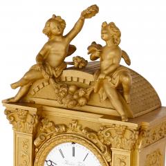 French architecturally formed ormolu mantel clock - 1588364