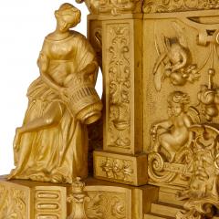 French architecturally formed ormolu mantel clock - 1588365