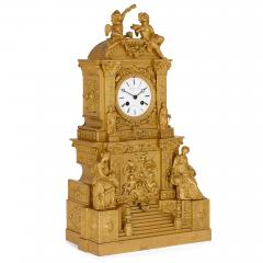 French architecturally formed ormolu mantel clock - 1588374