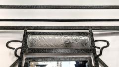 French art deco iron illuminated hall tree coat rack w console Umbrella Stand - 4378272