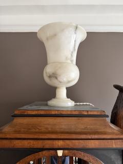 French art deco marble table lamp - 4194613
