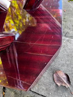 French art deco table Rosewood satinwood with gold accents  - 3343556