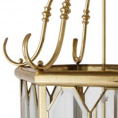 French bevelled glass and brass lantern - 1856932