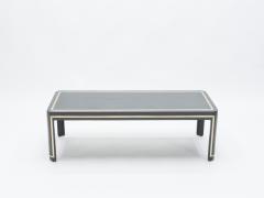 French black wood and brass Art deco coffee table 1940s - 1329822