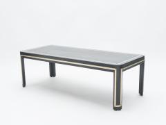 French black wood and brass Art deco coffee table 1940s - 1329824