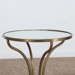 French brass and mirrored drinks table circa 1950 - 3598993