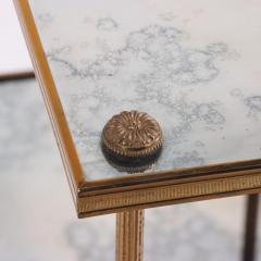 French brass and mottled glass occasional table in the Directoire style C 1960  - 4009277