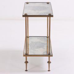 French brass and mottled glass occasional table in the Directoire style C 1960  - 4009280