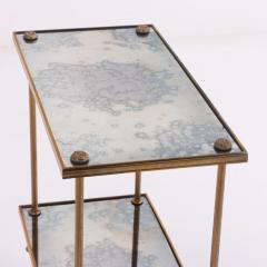 French brass and mottled glass occasional table in the Directoire style C 1960  - 4009281