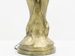 French bronze Art deco brass lamp 1920s - 1565334