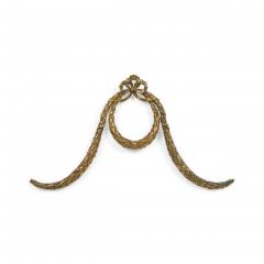 French bronze wall mounted ornament of a wreath with bow knot top - 4733147