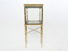 French gilded iron mirrored and brass bar cabinet vitrine 1920s - 2941088