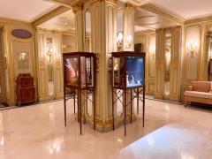 French gilded iron mirrored and brass bar cabinet vitrine 1920s - 2941092