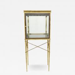 French gilded iron mirrored and brass bar cabinet vitrine 1920s - 2948600