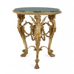 French gilt bronze and malachite centre table - 3724475
