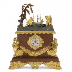 French gilt bronze mounted marine themed automaton mantel clock - 1558761