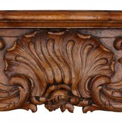 French hand carved walnut fireplace - 2232083