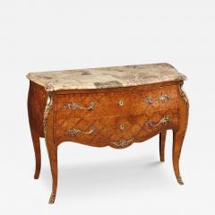 French inlaid Louis XV style chest of drawers from 20th century - 4226802