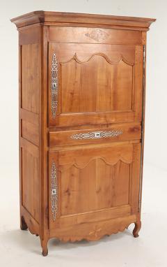 French inlaid two door cabinet with single drawer and steel hardware C 1800  - 3670538