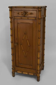French late 19th Cent faux bamboo pine bedside commode - 691036