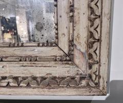 French late 19th c carved painted wood frame with original mirror plate - 3216923