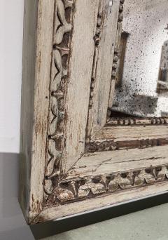 French late 19th c carved painted wood frame with original mirror plate - 3216925