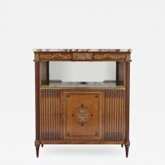 French marble gilt bronze and amboyna burl side cabinet - 1461840