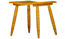 French mid century Elmwood Stool - 2693961