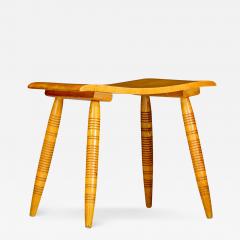 French mid century Elmwood Stool - 2700655