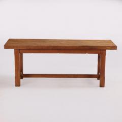 French oak slab top farm table C 1940  - 3920741