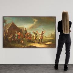 French painting camp with soldiers and horses from the 19th century - 4251487