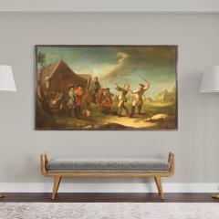French painting camp with soldiers and horses from the 19th century - 4251491