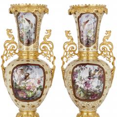 French porcelain and gilt bronze vases in the Chinoiserie style - 1543164