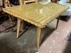 French riviera charming rattan dinning table - 2955700