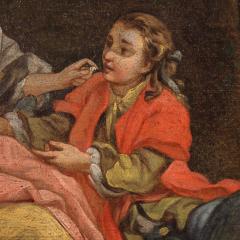 French school painting of the 18th century rococo gallant scene - 4228759