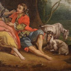 French school painting of the 18th century rococo gallant scene - 4228764